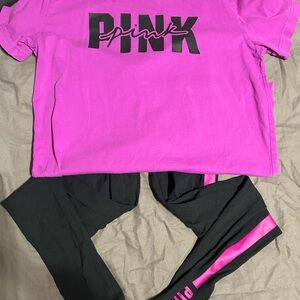 Victoria secret legging and shirt set